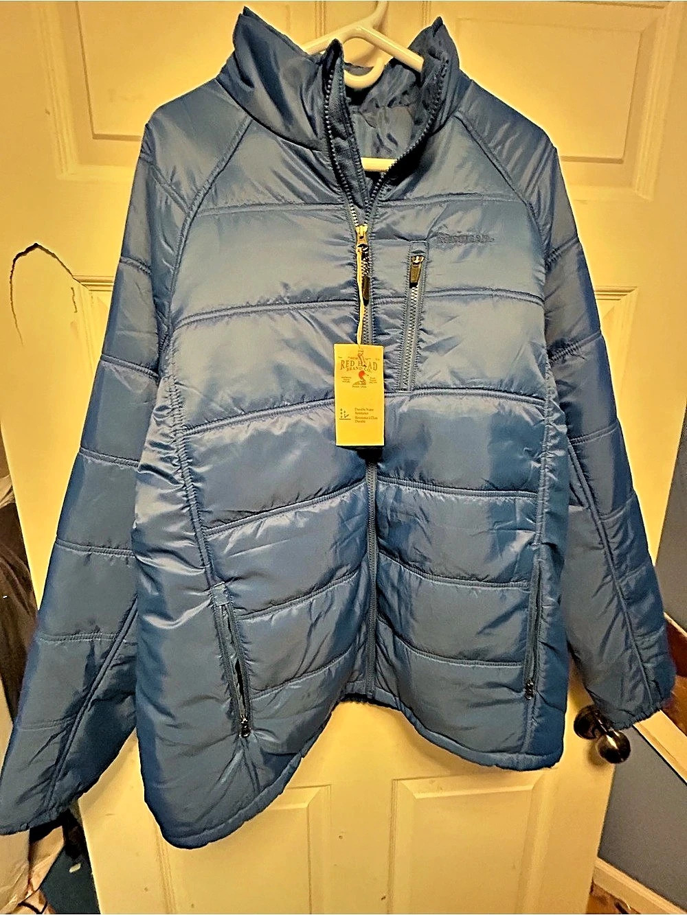 Red Head Men's Blue Polyester Puffer Jacket XL NWT